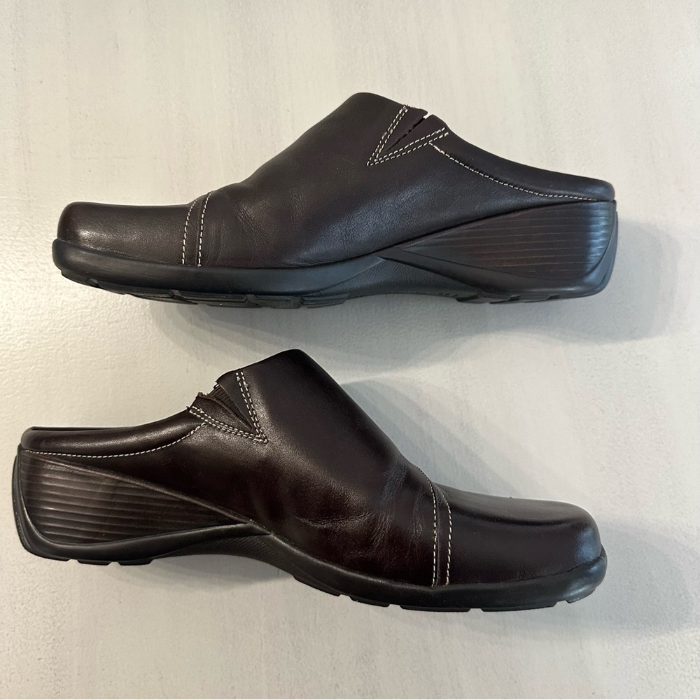 Naturalizer Women’s Adile Brown Slip On Leather Clog Shoes Sz 10M GUC - Picture 5 of 11